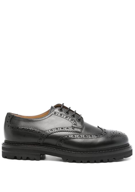 Black leather brogues derby shoes Henderson Baracco - men HENDERSON BARACCO | Derby | 84206P2NR